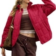 thumbnail image 3 of Women's Oversized Lightweight Down Coat Long Sleeve Zip Packable Short Puffer Jackets, 3 of 5