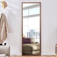 thumbnail image 5 of LBRO2M 65 "* 22.8" Full Length Mirror Arched Standing Floor Mirror Full Body Mirror, Brown, 5 of 6