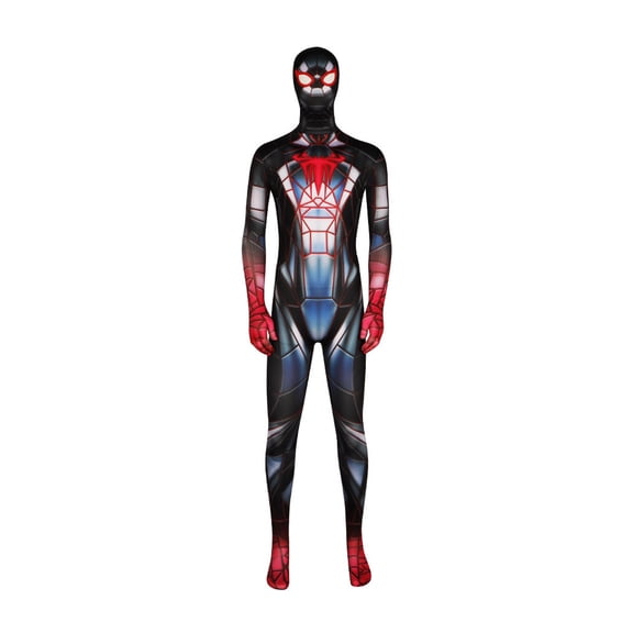 Fall Festival Holiday Dress Up Clothes, Adult Spiderlike Cosplay Costume Jumpsuit, Premium High Elasticity Spandex Superhero Onesie Bodysuit Halloween Party Costume Outfit, Multicolor, XXXL