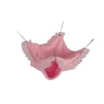 thumbnail image 2 of Hamaca de doble capa para mascotas pequeñas, hamaca de felpa doble para hurones, hámster, loros, conejillos de indias, color rosa, 2 of 13