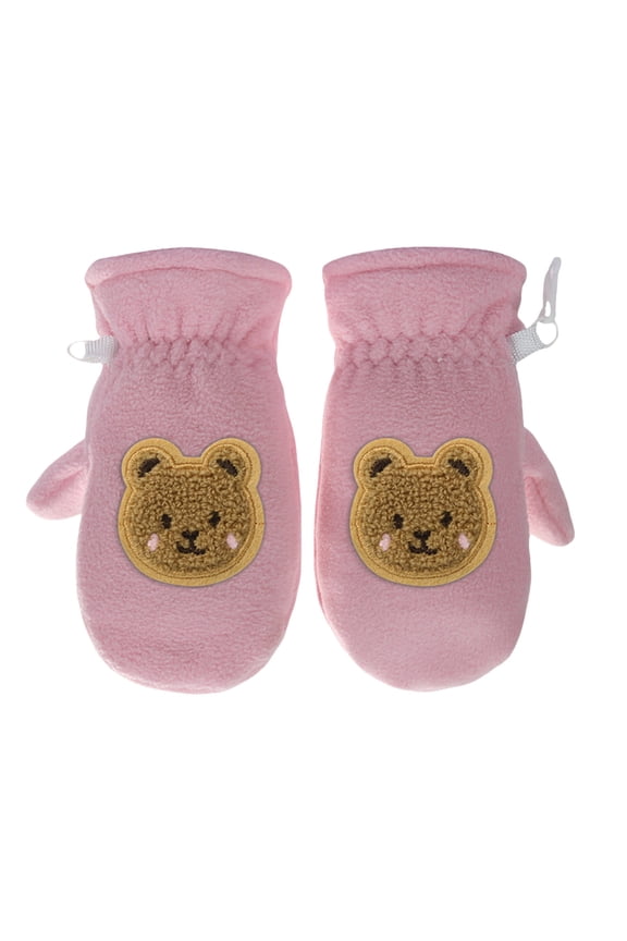 Thermal Gloves Cartoon Bear Gloves Warm Snow Gloves Thickened Windproof Winter Mittens Skating Riding Full Finger Mitts