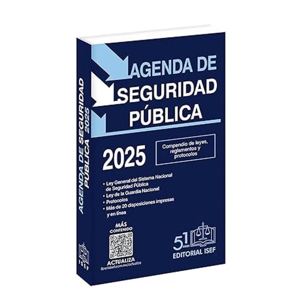 Libro Agenda De Seguridad Publica 2025 Tapa Blanda, Autor Ediciones Fiscales Isef, Editorial Ediciones Fiscales Isef