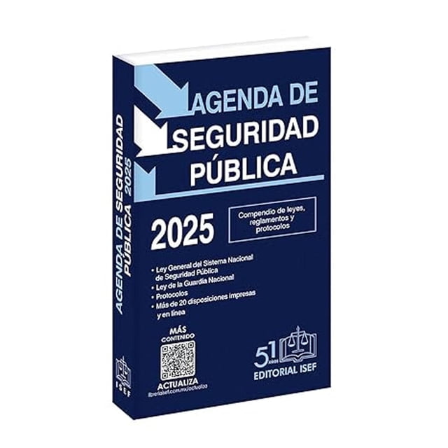 Libro Agenda De Seguridad Publica 2025 Tapa Blanda, Autor Ediciones Fiscales Isef, Editorial Ediciones Fiscales Isef