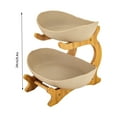 thumbnail image 4 of 2-Tier Fruit Basket Kitchen Pottery Fruit Bowl Kitchen Counter Storage Rack Snacks Stand, 4 of 16