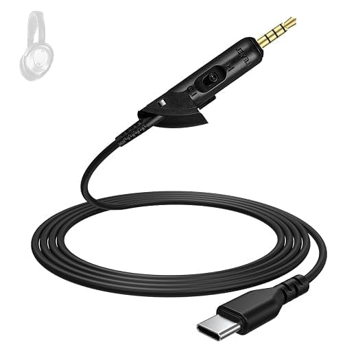 USB C Replacement Audio Cable for Bose QuietComfort 15, QC 15, QC 2 Headphone for iPhone 17 16 15, Laptop, Headphone Extension Cable (6 FT, 1.8M)