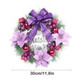 thumbnail image 3 of RBCKVXZ Christmas Wreaths For Front Door, 12 Inch Xmas Wreath with Blue Ball & Bow for Fireplace Window Outdoor Table Centerpiece Holiday Decoration, 3 of 6