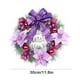 thumbnail image 3 of Corona Navideña de Flores para Colgar En La Puerta o Pared | Plástico Morado | 30X30Cm | Corona de Frutas Rojas con Lazo de Imitación Hecha a Mano, 3 of 6