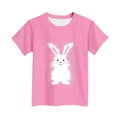 thumbnail image 4 of ATOGUTA Girl T-Shirts Short Sleeve T Shirts Casual Crewneck Easter Fashion Tees Kids Summer Tops Pink, Size 3T-15, 4 of 5