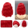 thumbnail image 5 of Leatfisat Red Wigs For Womens Short Curly Wavy Hair Wig Girls Red Colored 13.8" Shoulder Length Synthetic Role Play Party Halloween Or Daily Use Wigs Wig Cap Included, 5 of 9