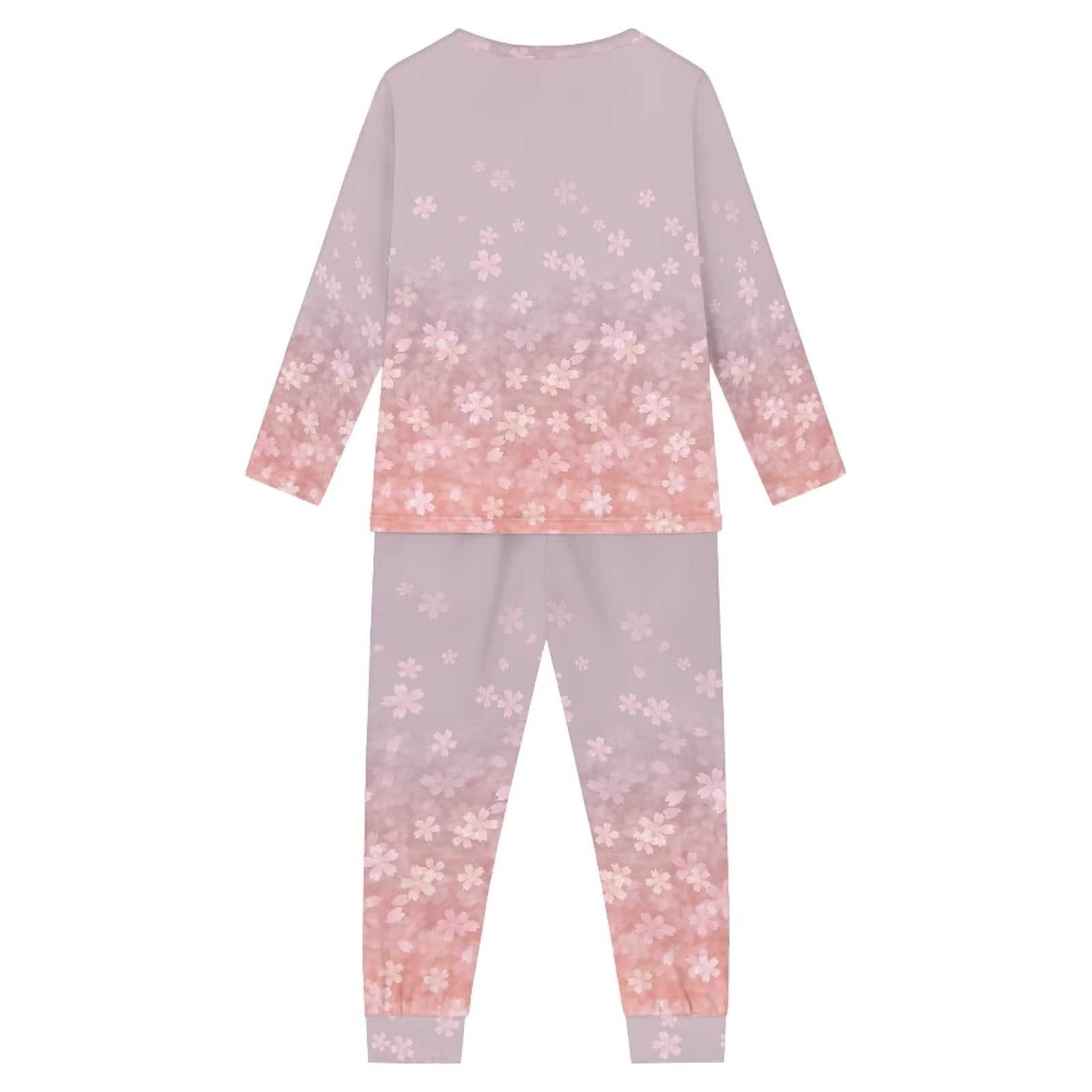 Renewold Kids Durable Pajamas Set 2 Pieces Cherry Blossom Axolotl Pjs Top  Blue Pink Lounge Wear Thermal Scoop Neck Sleepwear Athletic Clothing Size  7-8 