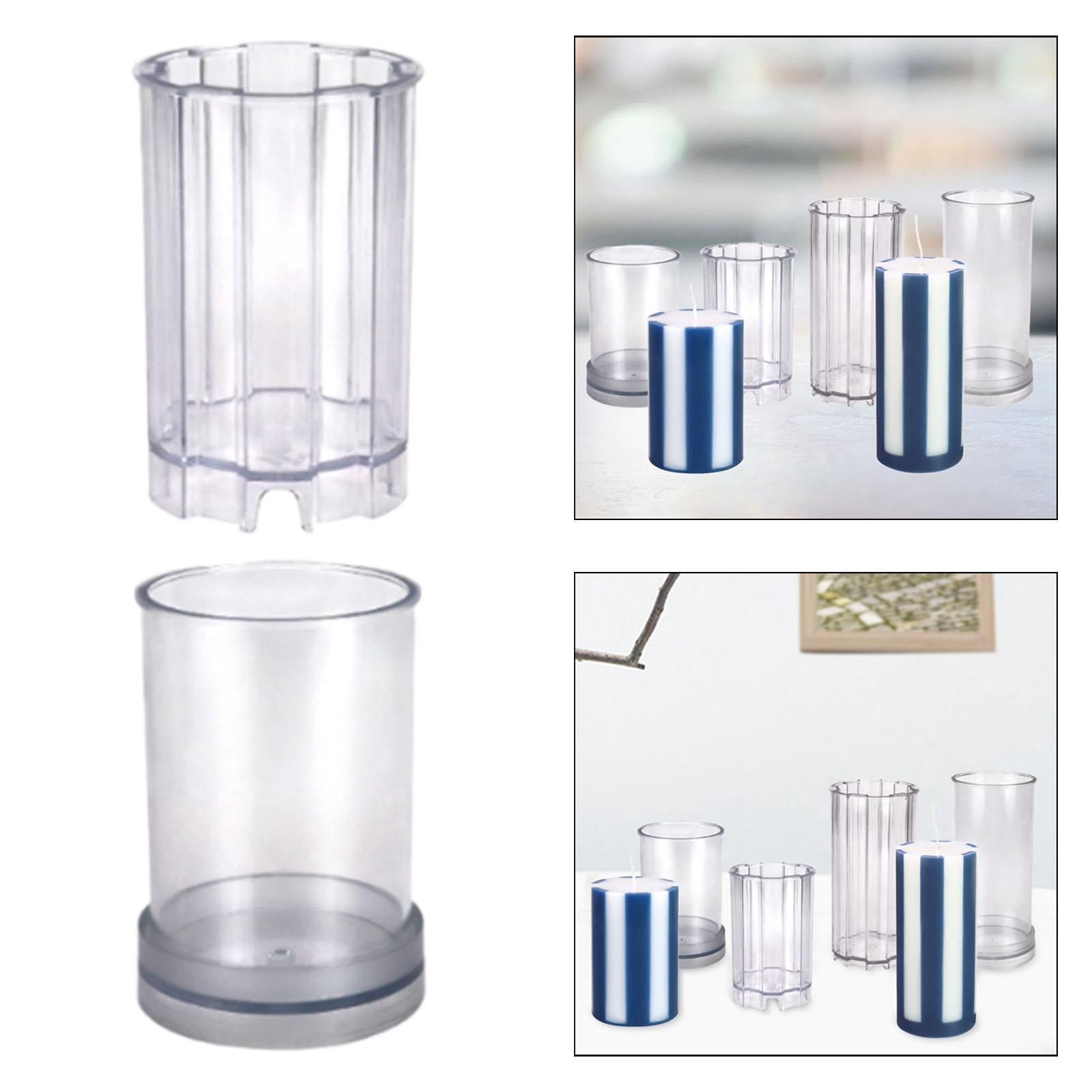 Tachiuwa Double Color Candle Making Tool Pillar Candle Model Practical DIY Crafts Ornament Candle Making Tool for Festival 7x10.4cm