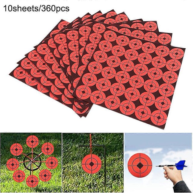 360 Pcs 2.5cm Adhesive Shooting Targets Reactive Splatter Paper Target Sticker Banmo