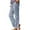 Navy, variant on Women's Retro Printed Loose Pocket Patchwork Casual Cotton and Linen Pants Summer Casual Pants for Women