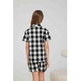 thumbnail image 5 of HiddenValor Girls Pajama Set, 2 Piece Cotton Button Down Short Sleeve Shorts Lounge Sleepwear With Pockets, 5 of 5