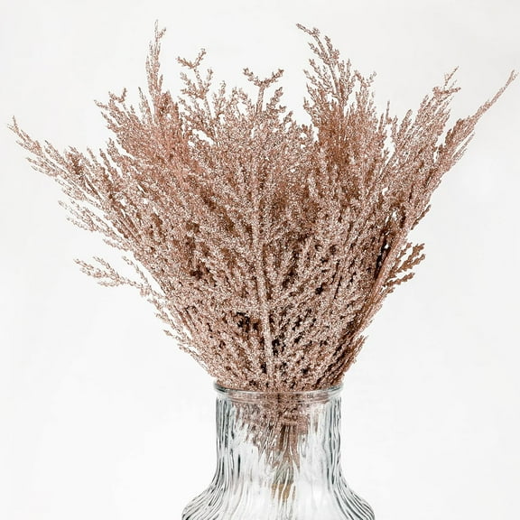 50Pcs Christmas Artificial Glitter Twig Pine Branches 13.78 Inches Tree Picks for Chiristmas Tree Ornaments for DIY Wreath Garland Home Decor Crafts Holiday Party Decoration