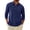 #05 Navy 【Mix & Match: Essential Colors in Stock】, variant on Men's Linen Cotton Long Sleeve Shirt Top Casual Lapel Button Down Shirt Loose Fit Breathable Waffle Knit Soft Textured Business Casual Work Office Travel Outfit | AESTIVO,Army Green L
