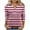 Pink, variant on RongHuan Women's Striped Shirts Casual 3/4 Sleeve T-Shirt Button Up V Neck Henley Shirt Striped Pullover Blouse