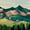 Mountain, variant on Elephant Stock Mountain Wall Art - Horizontal Multi Panel Canvas - Living Room Wall Decor - Nature Multi Panel - Teal And Green Decor - 80" x 39"