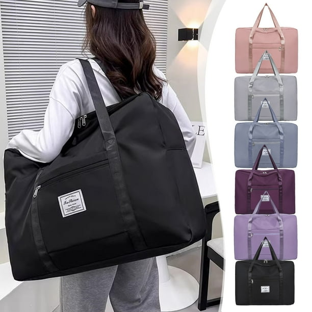 Bolsa de Viaje Plegable de 30 L | Bolsa Impermeable para Gimnasio y Deportes con Correa | Equipaje de Mano Plegable para Mujeres, Viajes de Fin de Semana y Uso Al Aire Libre