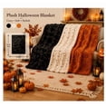 thumbnail image 7 of Halloween Throw Blanket with Cute Spooky Embroidery, Cozy Soft Warm Fall Throw for Couch Bedroom Living Room, Ideal Gift Home Decorative Accent(59.1"*70.9",Black Cat), 7 of 7
