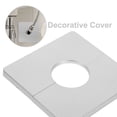 thumbnail image 3 of DEEPCRAFF 2Pcs Modern Wall Mounted Pipe Cover Silver ABS For Kitchen And Home Improvement, 3 of 6