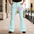 thumbnail image 5 of CONZONE Mens Casual Flared Pants Wide Leg Pants for Men Trendy High Waist Butterfly Graphic Bell Bottom With Pockets, 5 of 6