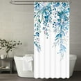 thumbnail image 4 of Stall Blue Eucalyptus Shower Curtain Watercolor Floral Plant Leaf Shower Curtains for Bathroom Botanical Flower Waterproof Fabric Bath Curtain Decor (Blue, 36'''' x 72''''), 4 of 6