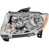 Headlight for 2011-2013 Jeep Grand Cherokee Driver Side OE Replacement Halogen With bulb(s)