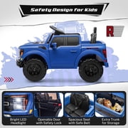 Ford Ride on Toys, 12V Ford F150 Raptor Battery Powered Ride on Cars with Remote Control, Ages 3+, Blue