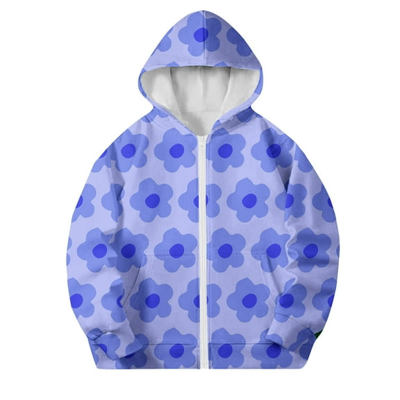 Favoffer Toddler Girl Zip-up Jacket Start Unicorn Hoodie Sweatshirt Fall Coat Kids Winter Outfits Outerwear 4-12Y