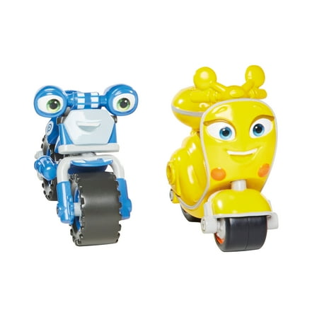 Ricky Zoom: Loop & Scootio 2 Pack – 3-inch Action Figures – Free-Wheeling, Free Standing Toy Bikes for Preschool Play