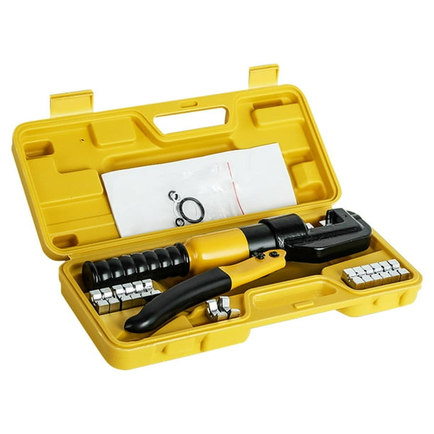 Manual De Crimpadora De Cable Hidráulico De 10 Mm Para Conectores A Tope Cables De Crimpado Amarillo Sunnimix Crimpadora hidráulica de cables
