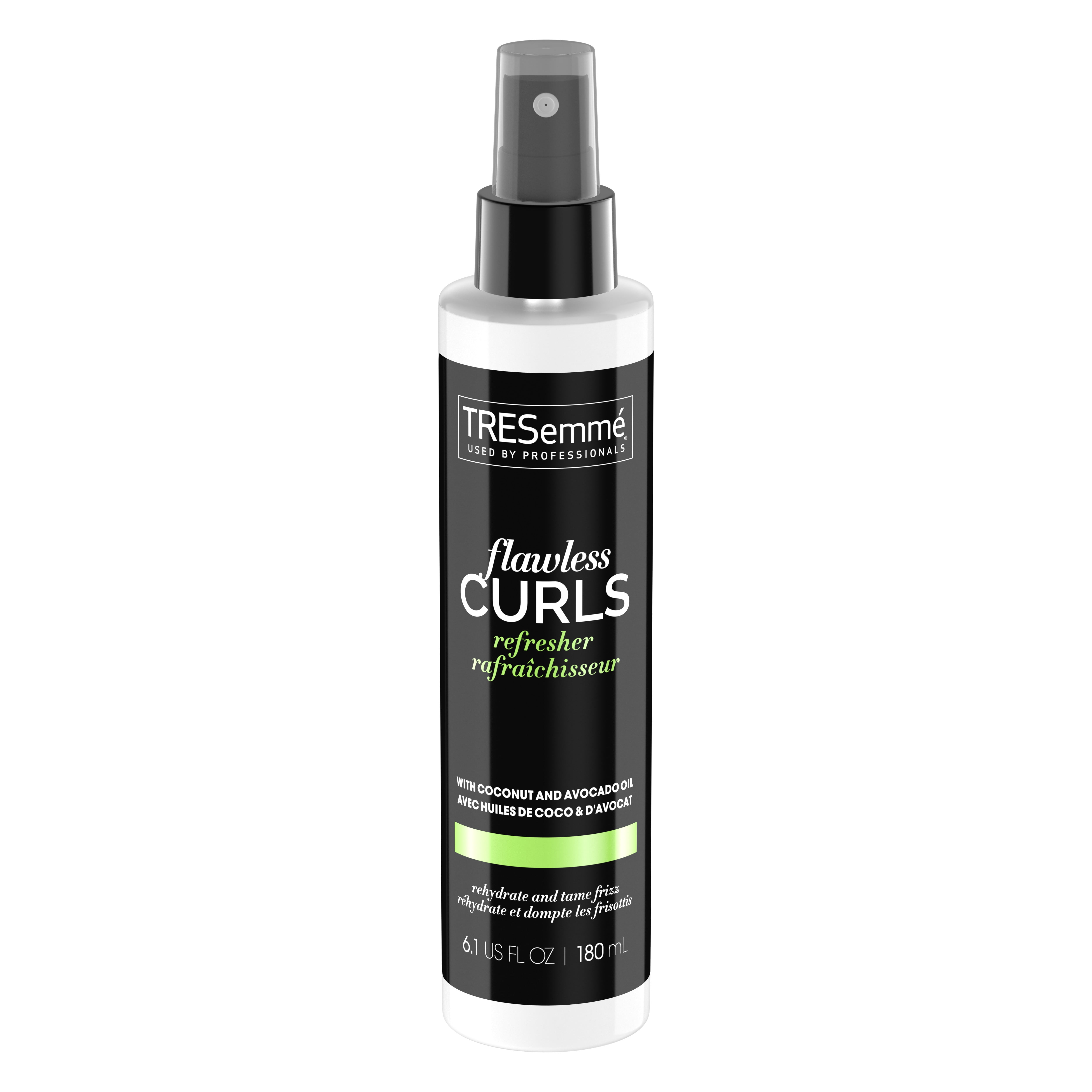 TRESemmé Flawless Curls Detangling Frizz Control Refresher Hair Spray with Coconut oil, 6.1 fl oz