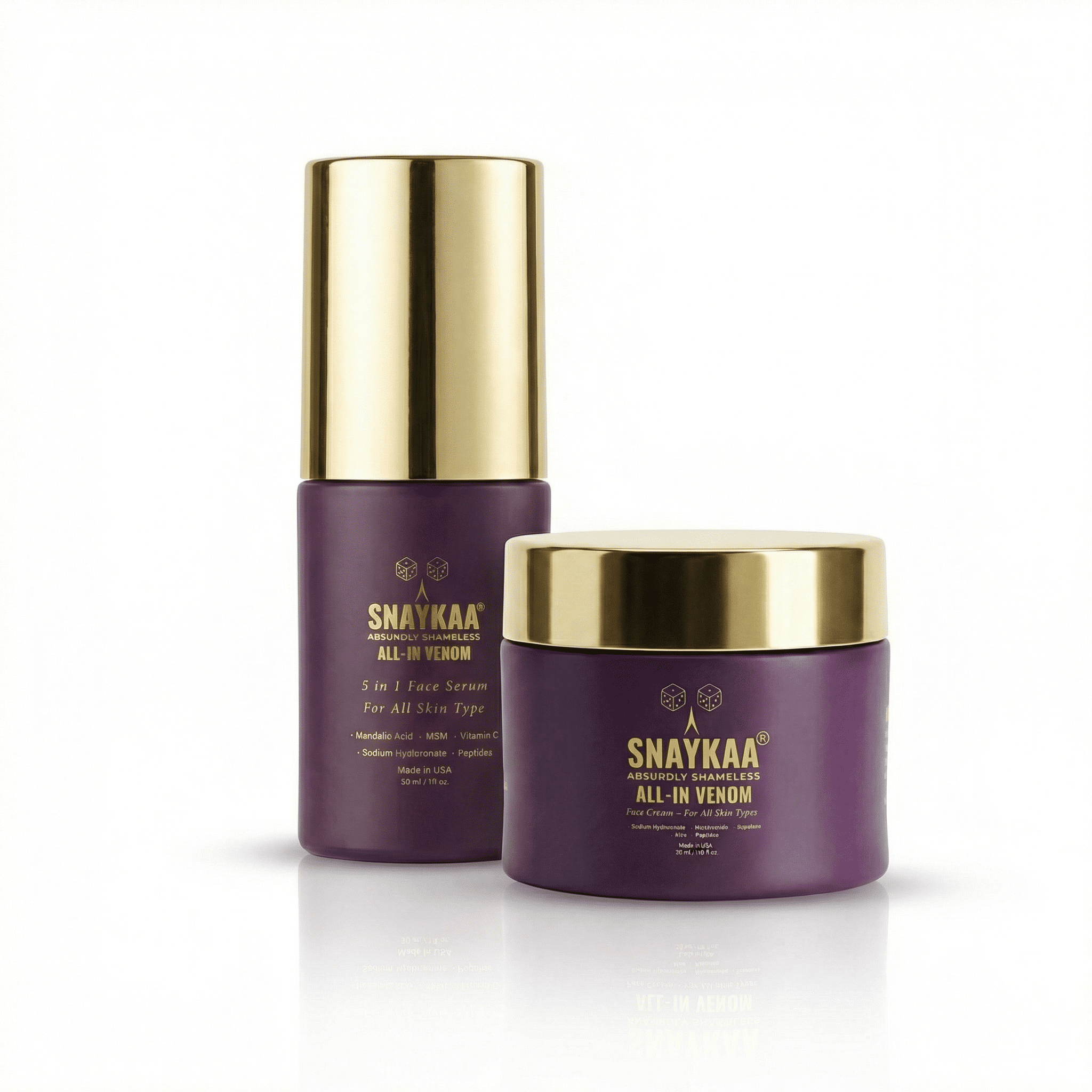 Snaykaa Brightening Face Serum – Dark Spots & Anti-Aging | Niacinamide, Vitamin C, Hyaluronic Acid & Peptides – Lightweight, Vegan, Made in USA – 30ml