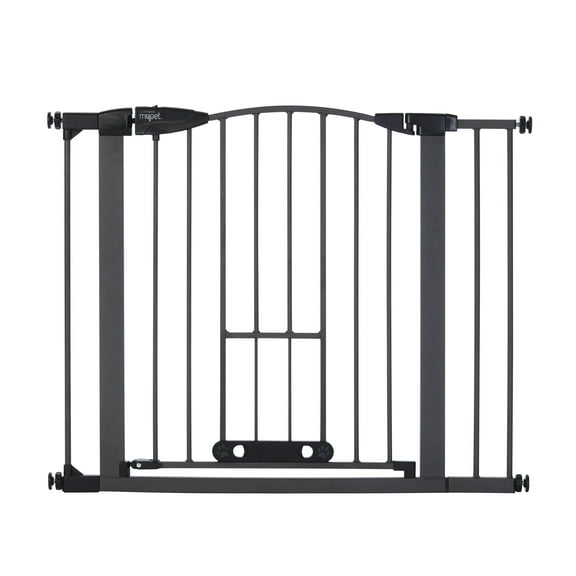 North States MyPet Wide Metal Deco EasyPass Pet Gate, Expands to 40.5" Wide
