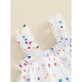thumbnail image 6 of CIYCuIT Toddler Baby Girls Summer Cami Dress Colorful Dot Print Sleeveless Tulle Tutu A-line Dress 6M 12M 18M 24M 3T 4T Kids Casual Sweet Princess Dress, 6 of 8