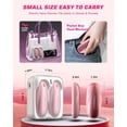 thumbnail image 5 of Hand Warmers Rechargeable 2 Pack, 14000mAh Electric Hand Warmers with Charging Case, Quick Charge Portable Heater,Gifts for Christmas, Winter, Outdoor, Camping, Hunting Accessories, Pink, 5 of 13