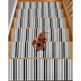 thumbnail image 2 of Black Gray Stair Treads Non Slip for Steps Stripe Minimalist Vertical Stripes Modern Art 7 Pcs Reusable Adhesive Stair Runner Mats for Dogs Elders Carpet Treads Rugs for Staircase 8x30 In, 2 of 7
