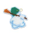 thumbnail image 2 of Riolis Plastic Canvas Kit 3"X2.75"-Christmas Tree - Snowmen (10 Count), 2 of 4