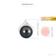 thumbnail image 3 of ANGARA Tahitian Cultured Pearl Solitaire Pendant with Diamond in 925 Sterling Silver for Women | June Birthstone, Birthday, Anniversary, Jewelry Gift for Women | Pearl Necklace, 3 of 8