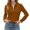 Brown, variant on TIANZEN Long Sleeve V Neck Casual Top Stylish And Comfortable Top Pack Women