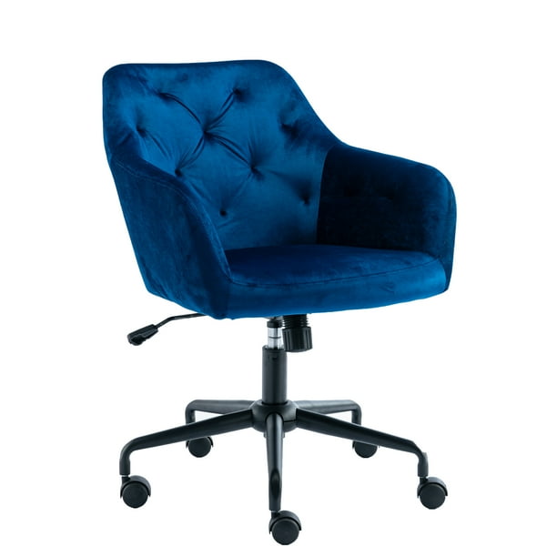 Vanity Chair with Wheels, Cute Seashell Back Desk Chairs for Adults