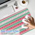 thumbnail image 4 of Long Mouse Pads for Desk,Red and Green Christmas Pattern Desk Mats on Top Of Desks, Desk Mouse Pad Extra Large with 3mm Non-Slip Base and Stitched Edge for Gaming,Office,Work,Home 31.5x11.8in, 4 of 5