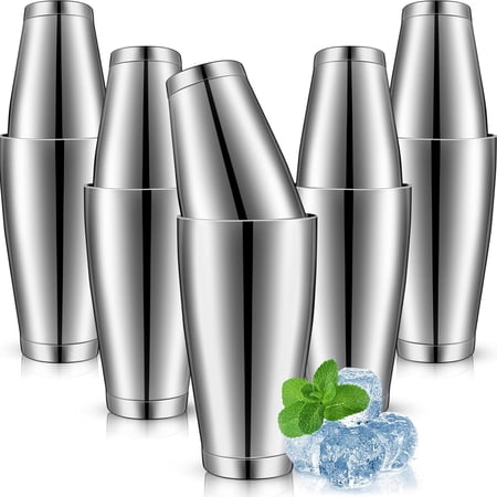 Professional Stainless Steel Cocktail Shaker Set 18oz & 28oz Boston Tins with Weighted Shaker Bartender and Home Bar Drink Mixing Essentials Tool Kit