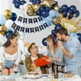 thumbnail image 4 of YANSION Birthday Decorations Navy Blue Gold Balloon Birthday Party Decorations, Happy Birthday Banner, Happy Birthday Garland Balloons Navy Blue Gold Decor for Birthday Anniversary Party Decorations, 4 of 6