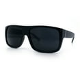 thumbnail image 4 of Classic Manly Rectangular Sporty Wrap Biker Style Plastic Sunglasses Matte Black, 4 of 8