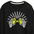 thumbnail image 3 of Instant Message - Skeleton Gamer Hands - Toddler & Youth Long Sleeve Graphic T-Shirt, 3 of 6
