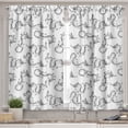 thumbnail image 2 of Ambesonne Dragon Valance & Curtain, Long Creature Art, 55"x30", Charcoal Grey and White, 2 of 7