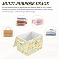 thumbnail image 6 of Yayeee Collapsible Cube Storage Bin with Lid Fabric Closet Decorative Basket with Handles, Colorful Flower, 6 of 7