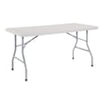 thumbnail image 1 of 5 foot Resin Light Gray Multi Purpose Table, 1 of 8